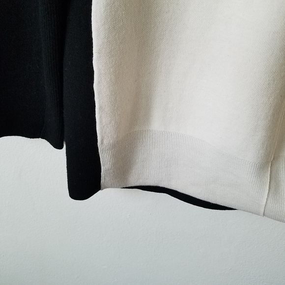 VINE 𝅺Wool Blend Color Block Crew-Neck Long Sleeve Pull-over Sweater Size XXS - Picture 5 of 13